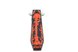 9.5" Hunt Down Coffin Handle with USA/Orange M16 Design Spring Assisted Knife