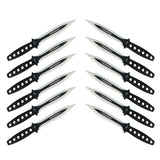 6" Defender Xtreme 12 pc Throwing Knives set With Nylon Sheath