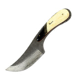 TheBoneEdge 8.5" Damascus Skinner Hunting Knife Bone Handle Series