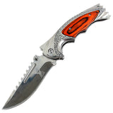 TheBoneEdge 8.5" Tactical Rescue Folding Knifes Ridged Top Edge in Mixed Colors
