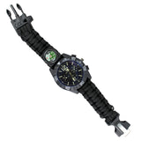Hunt-Down Black Ultimate Paracord Watch Travel Camping Survival Tactical Gear
