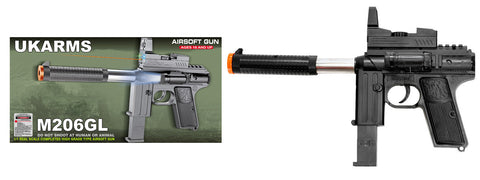 SM206GL Plastic Spring Airsoft Pistol w/ Laser and Flashlight