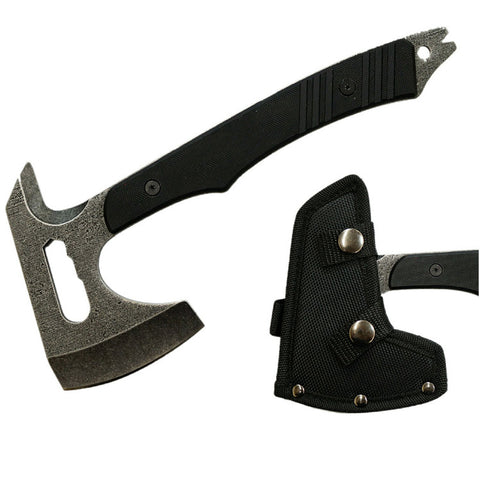 Defender Multi Purpose Hunting steel Tactical Survival 9.5" Axe with Nail Remover Nylon Sheath