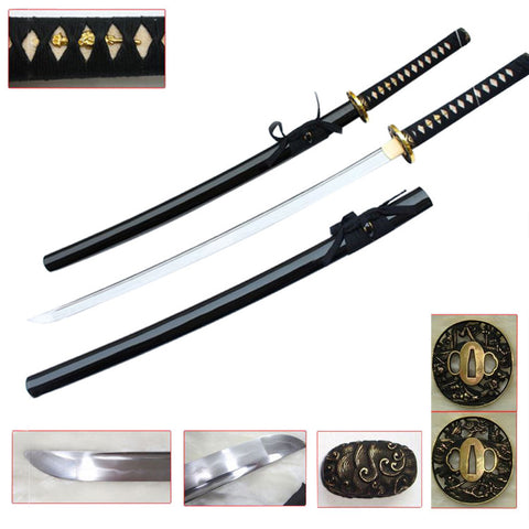 Defender 40.5" 1060 Carbon Steel Hand Forged Katana Samurai Sword with Wood Scabbard