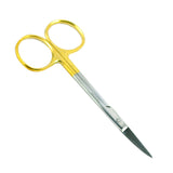 Bdeals Iris Scissors Straight Tip Gold 4.5" Stainless Steel