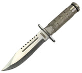 8.5" Heavy Duty Silver Mini Survival Knife with Sheath
