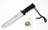 14" Heavy Duty Carbon Steel Survival Knife with Sheath