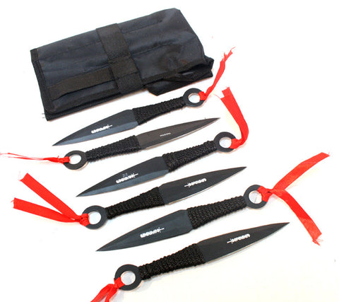 New Set of 6 Throwing Knives with Sheath
