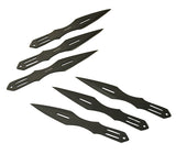 6 Pc Black Color Throwing Knife