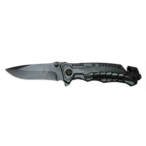 8.5" Stainless Steel Folding Spring Assisted Knife Tactical Metal Handle