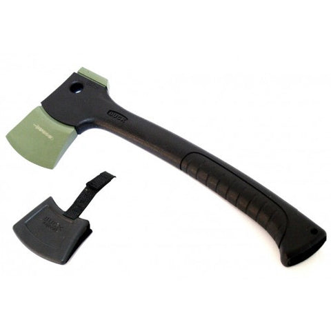 Defender Hunting 13"Black And Green Tactical Axe With Hard Plastic Sheath