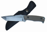 TheBoneEdge 9" Stone Wash Blade Bone Edge Hunting Knife G10 Handle with Sheath
