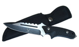 9" Two Tone Blade Full Tang Hunting Knife G10 Handle with Sheath TheBoneEdge